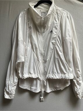 Adidas by Stella McCartney Barricade White Windbreaker Track Jacket Size US 8